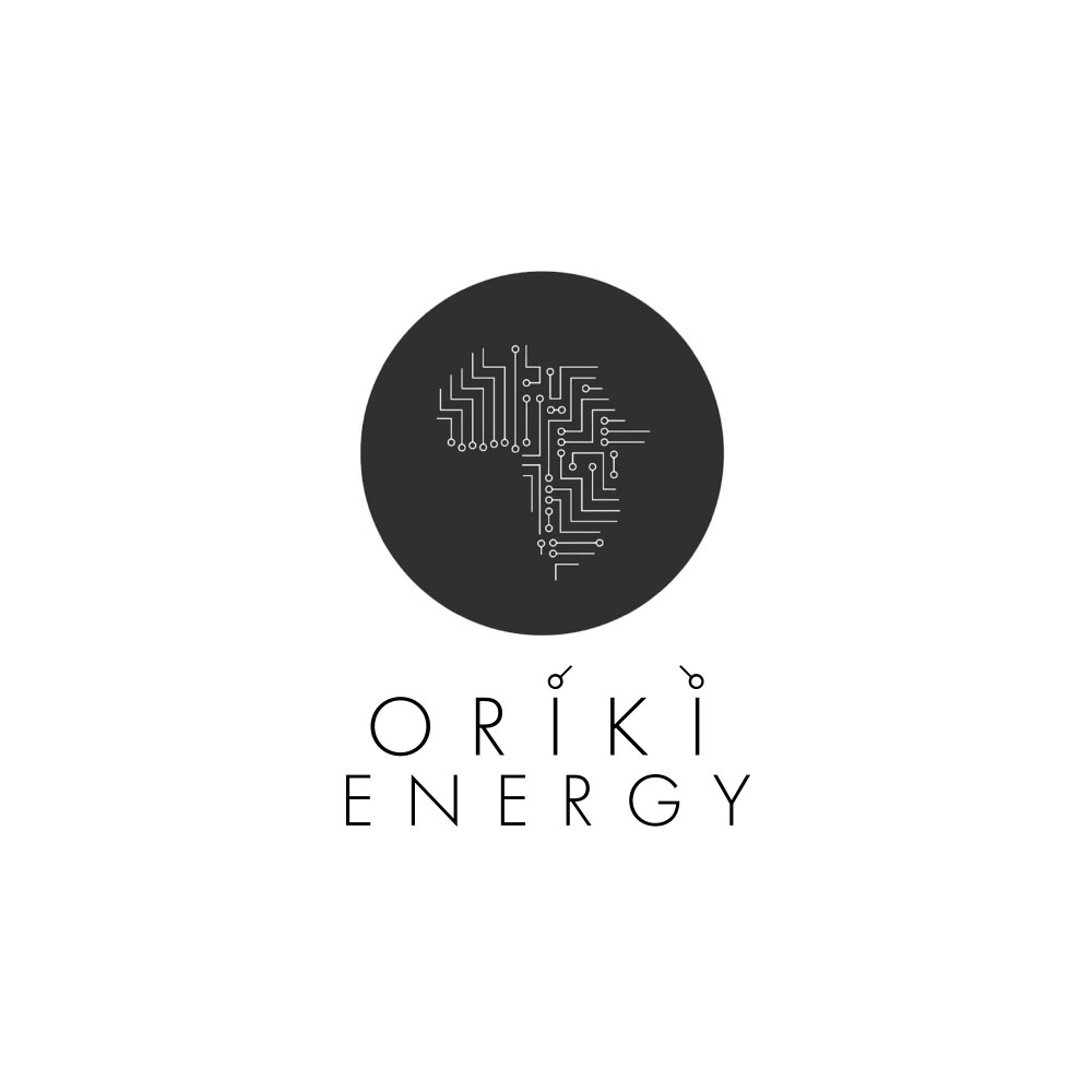 Oriki Energy logo - Solar energy business solutions with circuit board design representing technology innovation