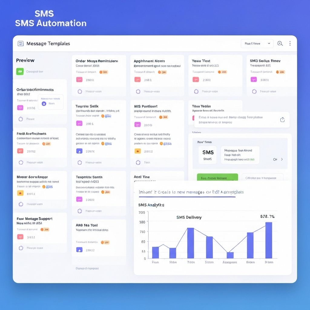 SMS Android communication interface showing Powerful SMS automation platform for Android devices that enables bulk messaging and campaign manage...