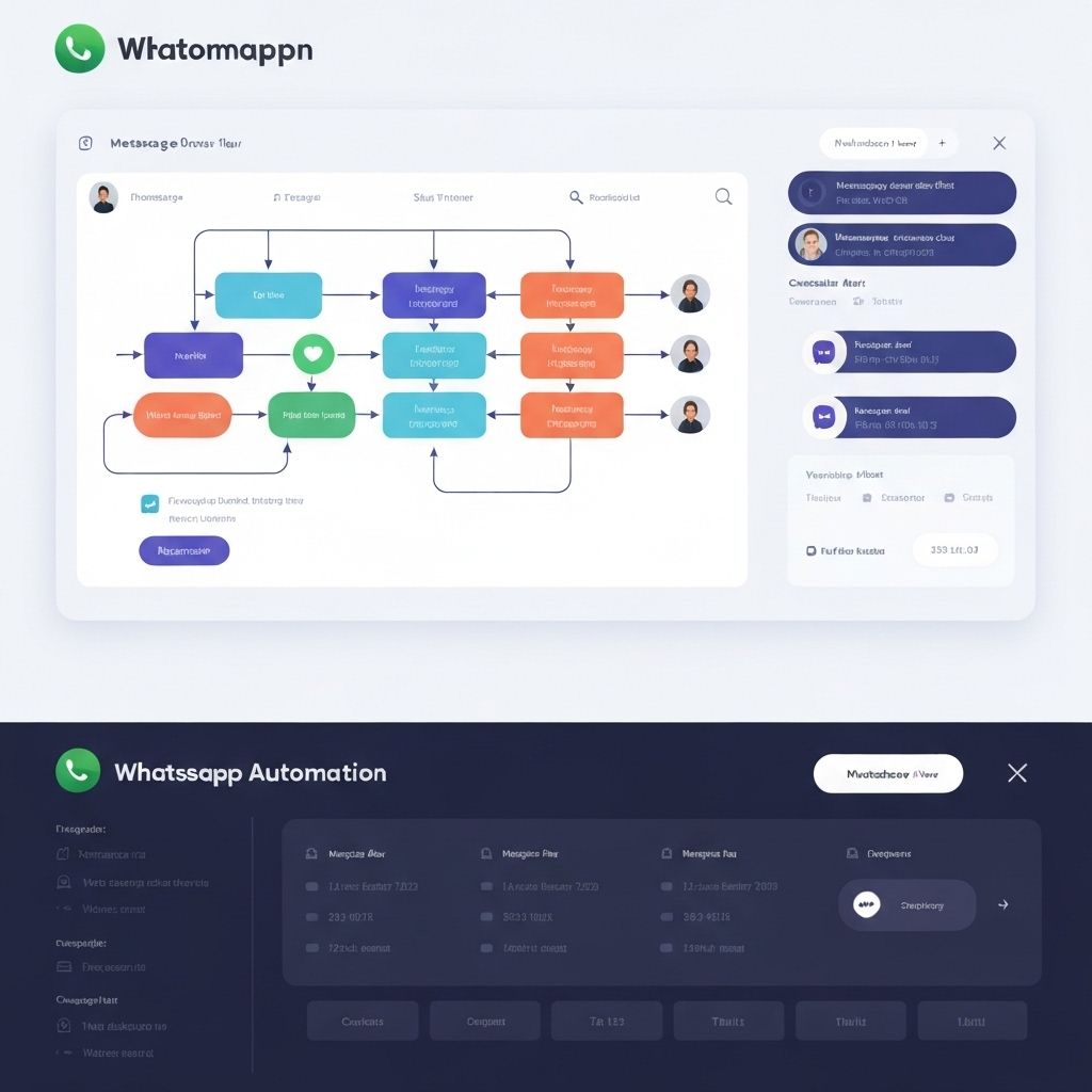 WhatsApp Automation communication interface showing Automate WhatsApp messaging for customer support, marketing campaigns, and business communications....